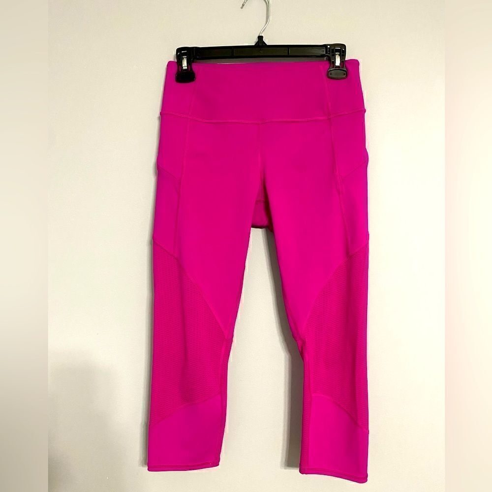 Athleta Pink Crops Leggings Women Size S